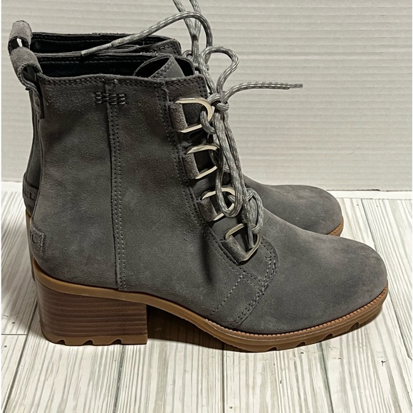 Sorel Cate Lace-Up Block Heel Boot Women's size 8 - Picture 1 of 8